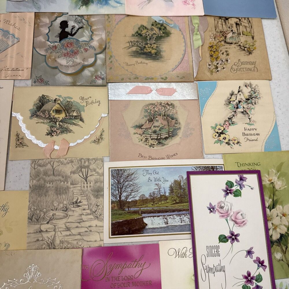 Vtg Lot USED All-Occasion Novelty Greeting Cards Junk Journal Scrapbooking - Picture 7 of 16